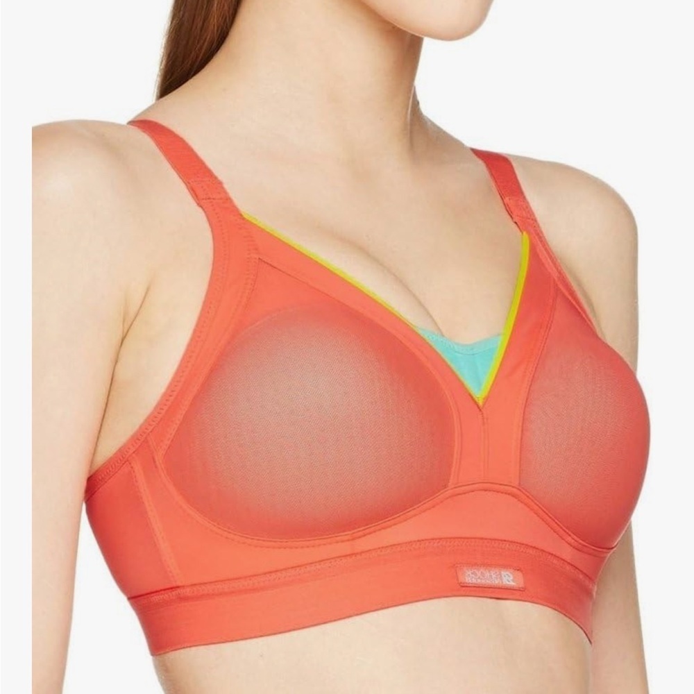 Shock Absorber 36C Sports Bra Active Shape Soft Cup Medium Impact coral NWOT
